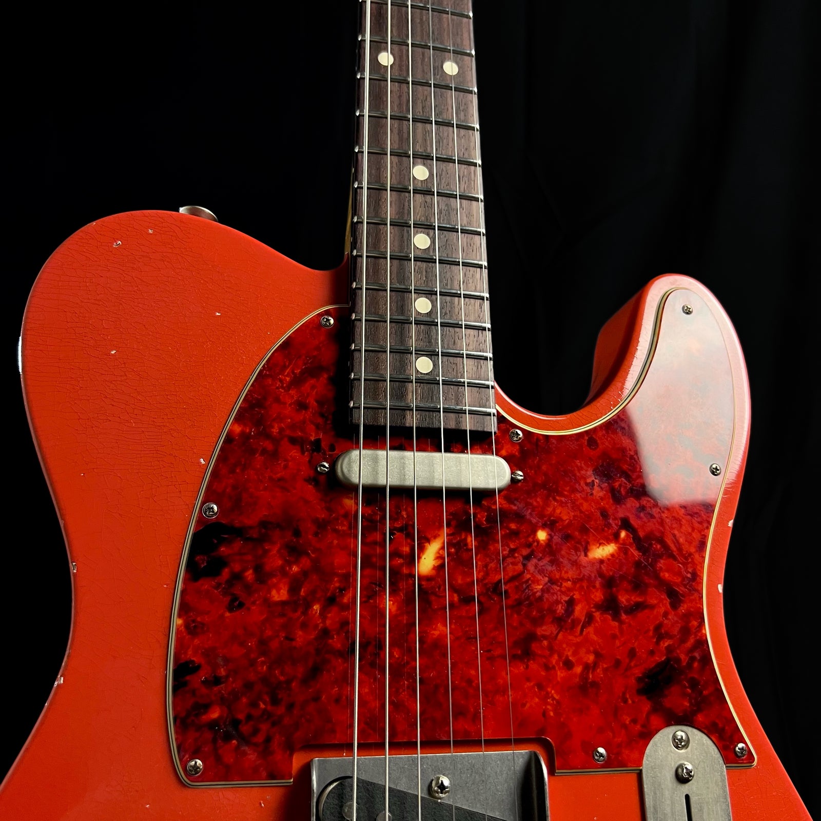 One-Off* Aged Fiesta Red TX – Mike Lull's Guitar Works Inc.